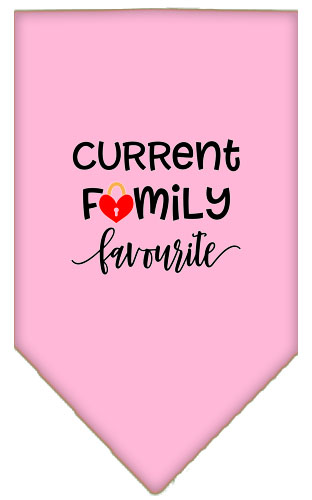 Family Favorite Screen Print Bandana Light Pink Small